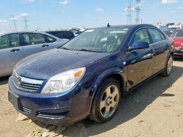 1G8ZS57B09F204999 - 2009 SATURN AURA XE BLUE photo 2