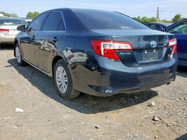 4T1BD1FK7DU065210 - 2013 TOYOTA CAMRY HYBR BLUE photo 3