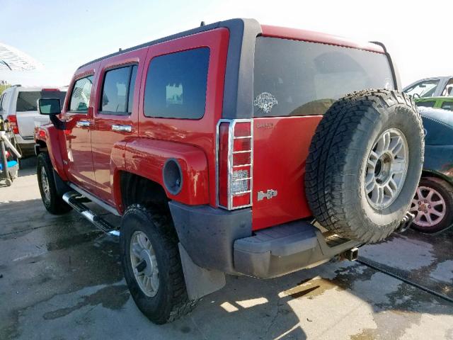 5GTDN136268175362 - 2006 HUMMER H3 RED photo 3