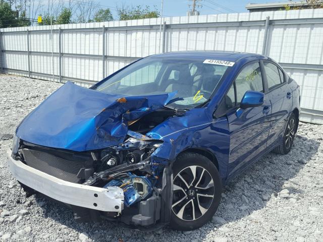 19XFB2F96DE048833 - 2013 HONDA CIVIC EXL BLUE photo 2