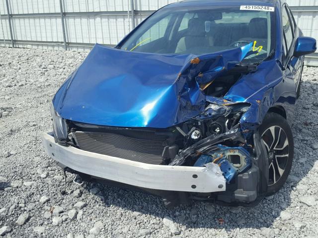 19XFB2F96DE048833 - 2013 HONDA CIVIC EXL BLUE photo 9