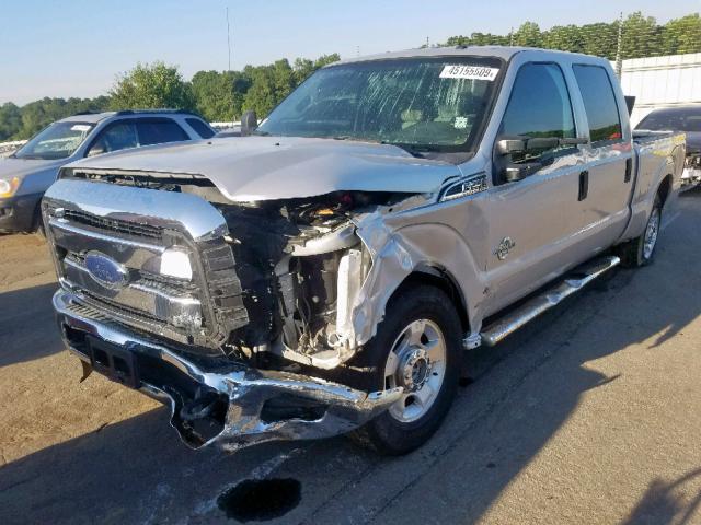 1FT7W2BT9FEB61314 - 2015 FORD F250 SUPER GRAY photo 2