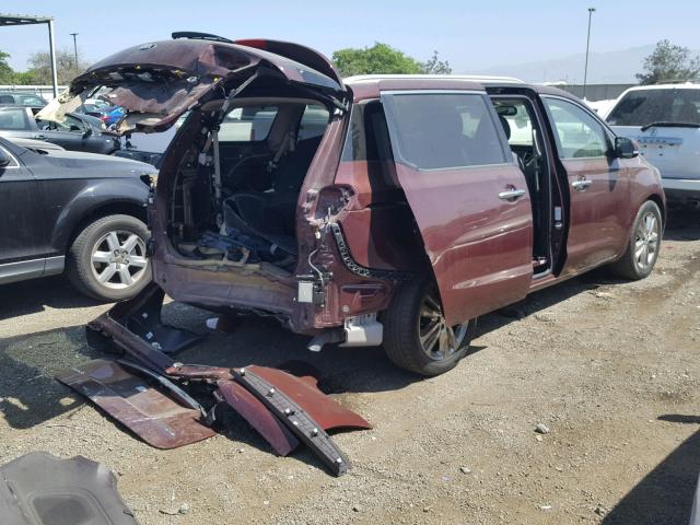 KNDME5C10G6145616 - 2016 KIA SEDONA SXL BURGUNDY photo 4