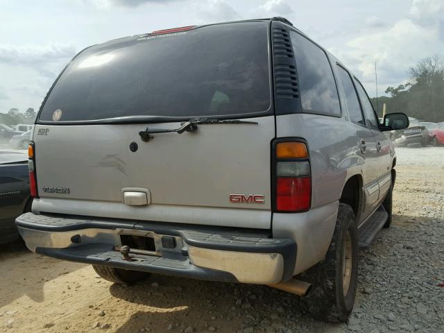 1GKEC13V34J133348 - 2004 GMC YUKON SILVER photo 4