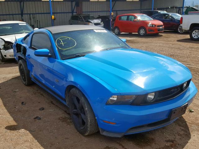 1ZVBP8CH8A5117315 - 2010 FORD MUSTANG GT BLUE photo 1