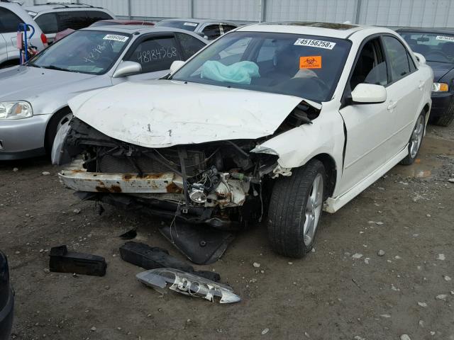 1YVHP81D445N26634 - 2004 MAZDA 6 S WHITE photo 2