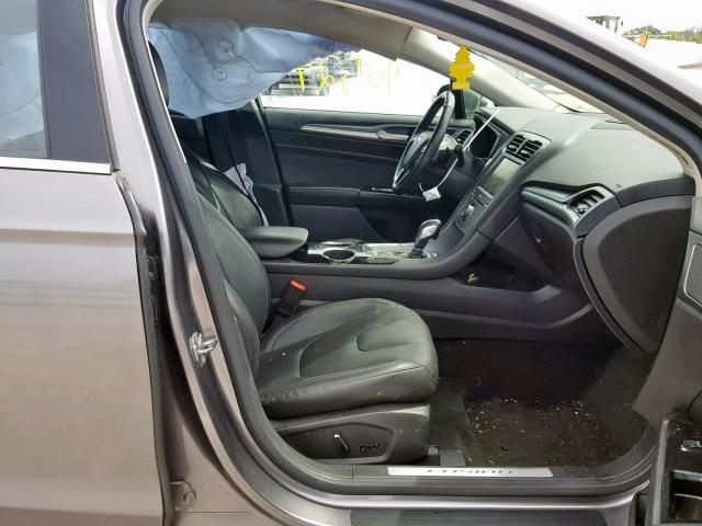 3FA6P0K90DR304250 - 2013 FORD FUSION TIT GRAY photo 5