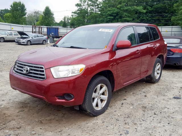 JTEES41A982037400 - 2008 TOYOTA HIGHLANDER RED photo 2