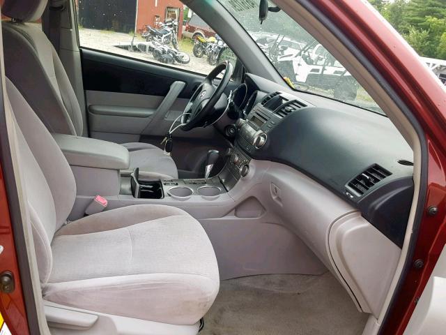 JTEES41A982037400 - 2008 TOYOTA HIGHLANDER RED photo 5