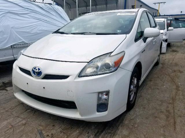 JTDKN3DU3A0211395 - 2010 TOYOTA PRIUS WHITE photo 2