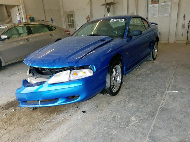 1FALP42T7SF165623 - 1995 FORD MUSTANG GT BLUE photo 2