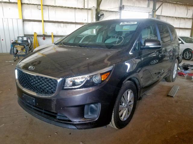 KNDMB5C17G6100987 - 2016 KIA SEDONA LX BROWN photo 2