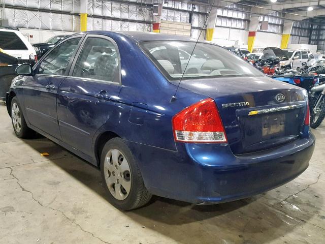 KNAFE121X75435710 - 2007 KIA SPECTRA EX BLUE photo 3