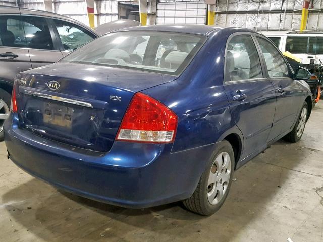 KNAFE121X75435710 - 2007 KIA SPECTRA EX BLUE photo 4