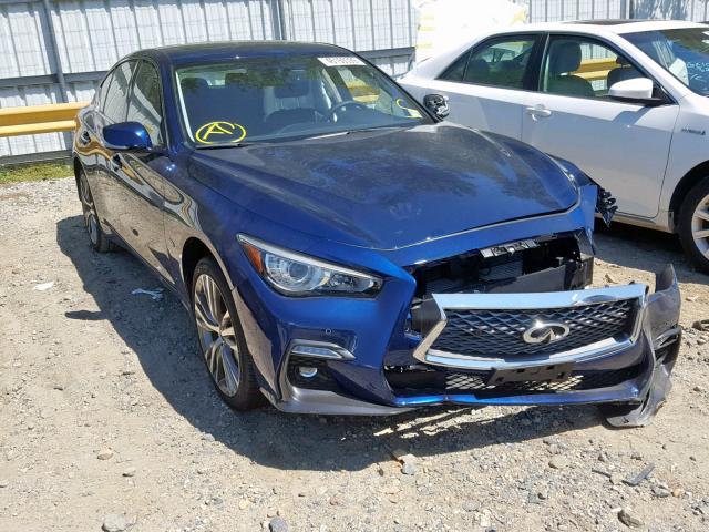 JN1EV7AR0KM552786 - 2019 INFINITI Q50 LUXE BLUE photo 1