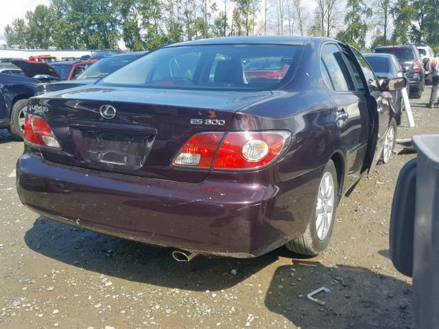 JTHBF30G630133189 - 2003 LEXUS ES 300 PURPLE photo 4