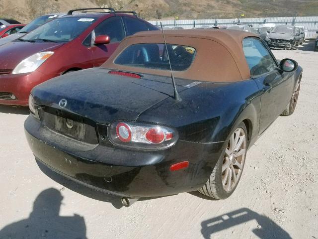 JM1NC25F260106156 - 2006 MAZDA MX-5 MIATA BLACK photo 4