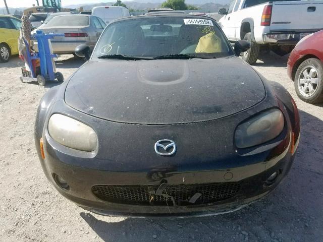 JM1NC25F260106156 - 2006 MAZDA MX-5 MIATA BLACK photo 9