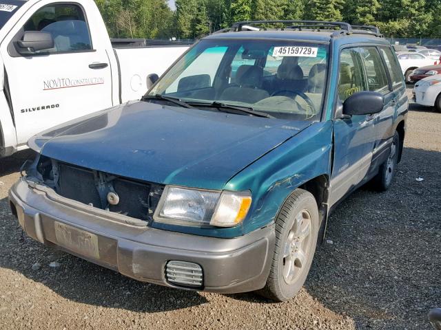 JF1SF6552WG778434 - 1998 SUBARU FORESTER S GREEN photo 2