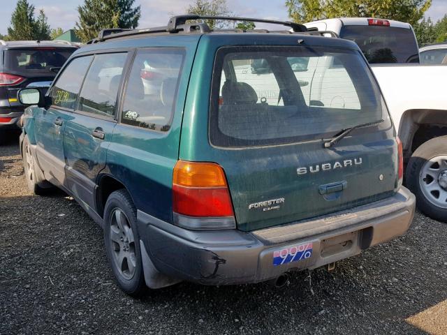 JF1SF6552WG778434 - 1998 SUBARU FORESTER S GREEN photo 3