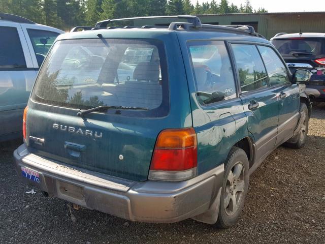 JF1SF6552WG778434 - 1998 SUBARU FORESTER S GREEN photo 4