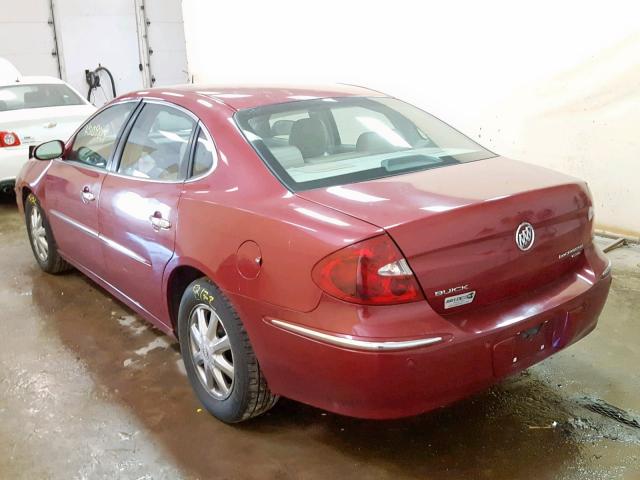 2G4WD562251309223 - 2005 BUICK LACROSSE C BURGUNDY photo 3