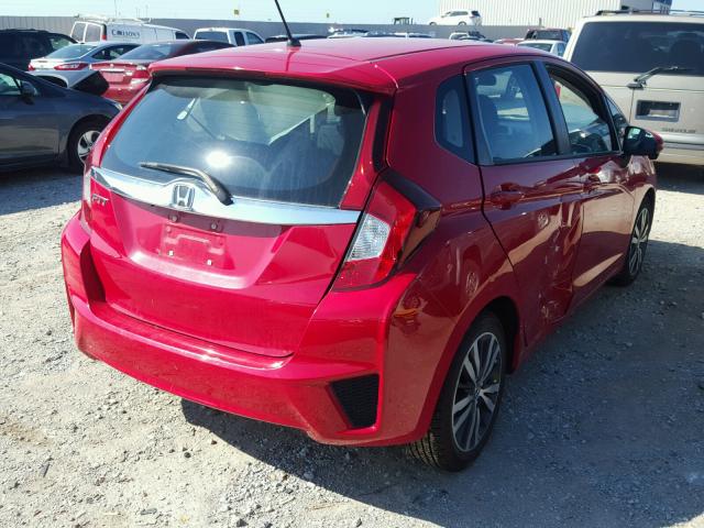 3HGGK5H88FM733470 - 2015 HONDA FIT EX RED photo 4