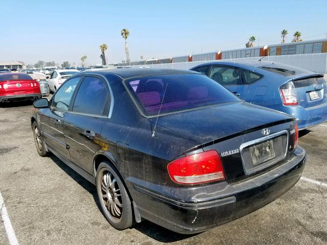 KMHWF25SX5A174685 - 2005 HYUNDAI SONATA GL BLACK photo 3