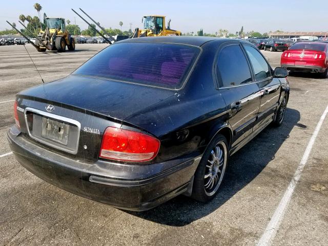 KMHWF25SX5A174685 - 2005 HYUNDAI SONATA GL BLACK photo 4