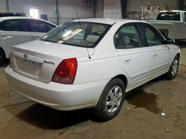 KMHDN46D64U711233 - 2004 HYUNDAI ELANTRA WHITE photo 4