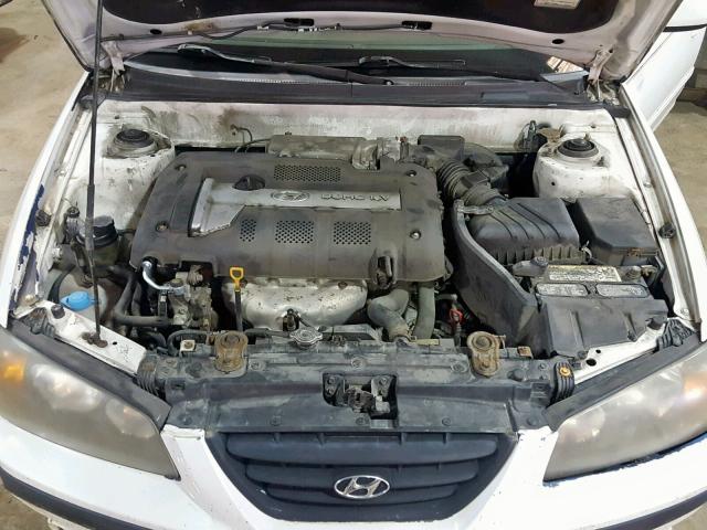 KMHDN46D64U711233 - 2004 HYUNDAI ELANTRA WHITE photo 7