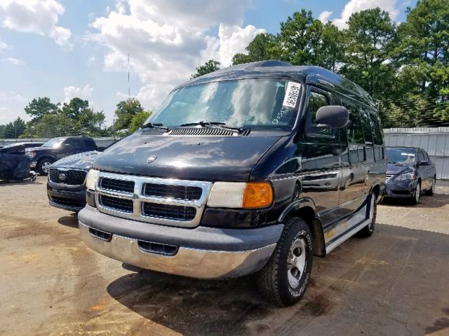 2B6HB11X62K144849 - 2002 DODGE RAM VAN B1 BLACK photo 2