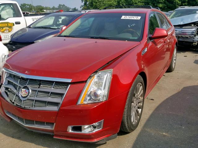 1G6DP8EVXA0127214 - 2010 CADILLAC CTS PREMIU RED photo 2