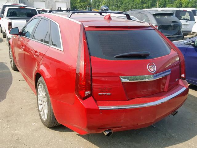 1G6DP8EVXA0127214 - 2010 CADILLAC CTS PREMIU RED photo 3