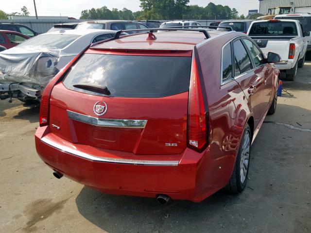 1G6DP8EVXA0127214 - 2010 CADILLAC CTS PREMIU RED photo 4