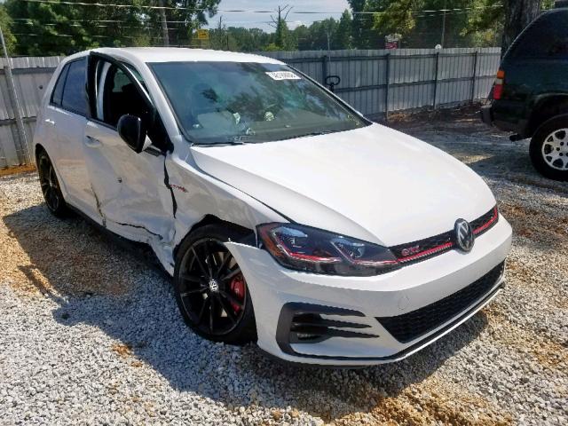 3VW6T7AU6KM007205 - 2019 VOLKSWAGEN GTI AUTOBA WHITE photo 1