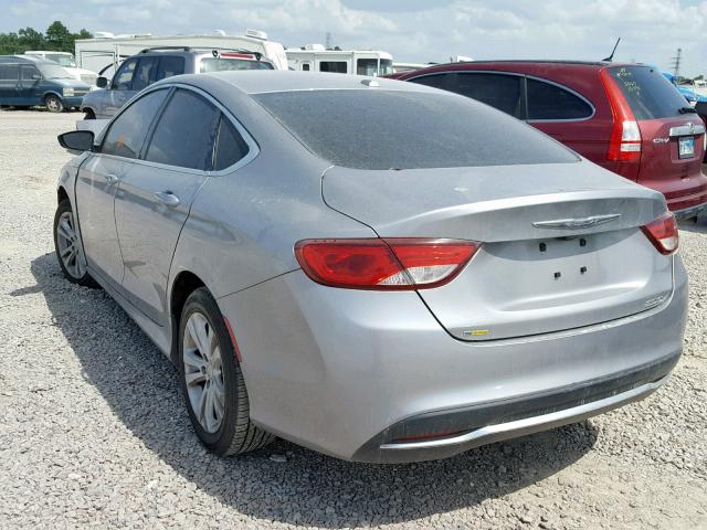 1C3CCCABXFN603432 - 2015 CHRYSLER 200 LIMITE GRAY photo 3