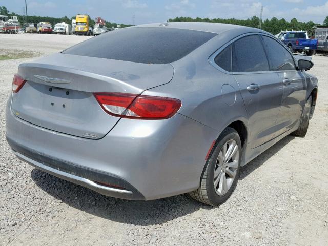 1C3CCCABXFN603432 - 2015 CHRYSLER 200 LIMITE GRAY photo 4