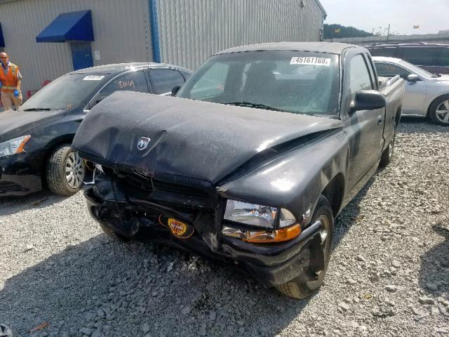 1B7GL22X5XS171322 - 1999 DODGE DAKOTA BLACK photo 2