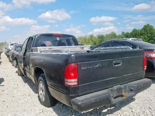 1B7GL22X5XS171322 - 1999 DODGE DAKOTA BLACK photo 3