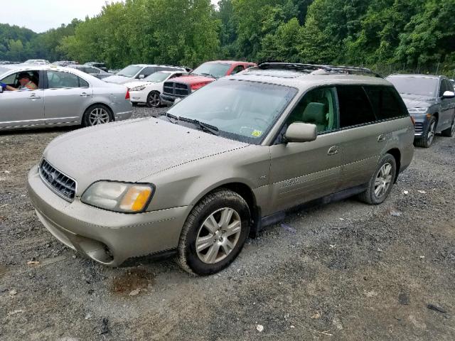 4S3BH896X47642200 - 2004 SUBARU LEGACY OUT GOLD photo 2