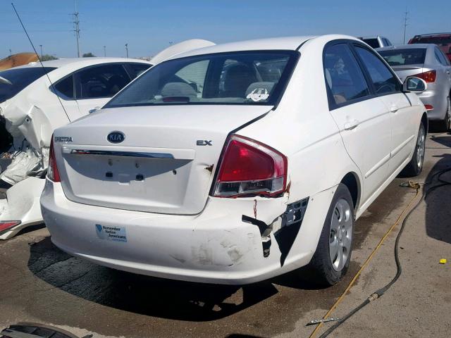 KNAFE222895663772 - 2009 KIA SPECTRA EX WHITE photo 4