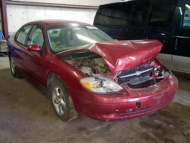 1FAFP55U5YA122282 - 2000 FORD TAURUS SES BURGUNDY photo 1