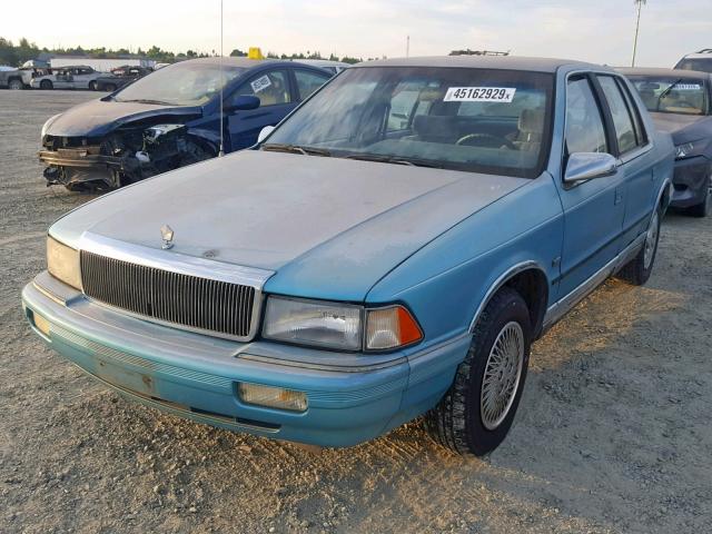 1C3XA3637PF667318 - 1993 CHRYSLER LEBARON LE BLUE photo 2