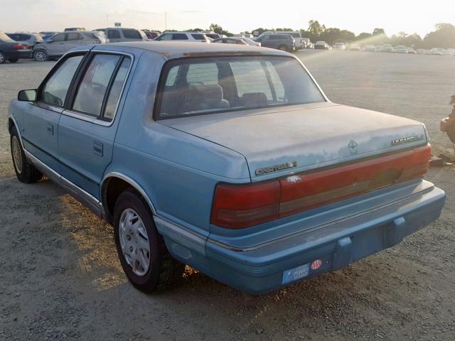 1C3XA3637PF667318 - 1993 CHRYSLER LEBARON LE BLUE photo 3