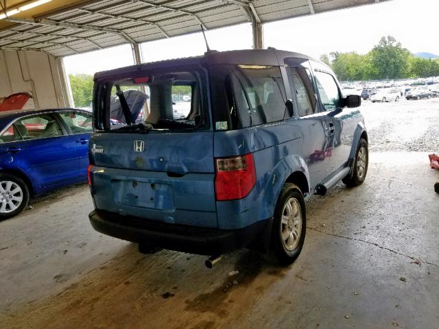 5J6YH28718L015135 - 2008 HONDA ELEMENT EX BLUE photo 4