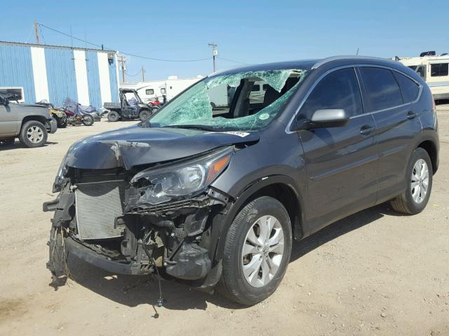 2HKRM4H79EH699496 - 2014 HONDA CR-V EXL CHARCOAL photo 2