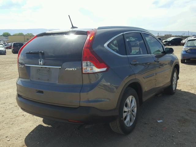 2HKRM4H79EH699496 - 2014 HONDA CR-V EXL CHARCOAL photo 4