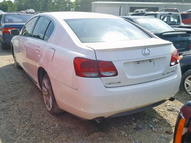 JTHCH96S660006010 - 2006 LEXUS GS 300 WHITE photo 3