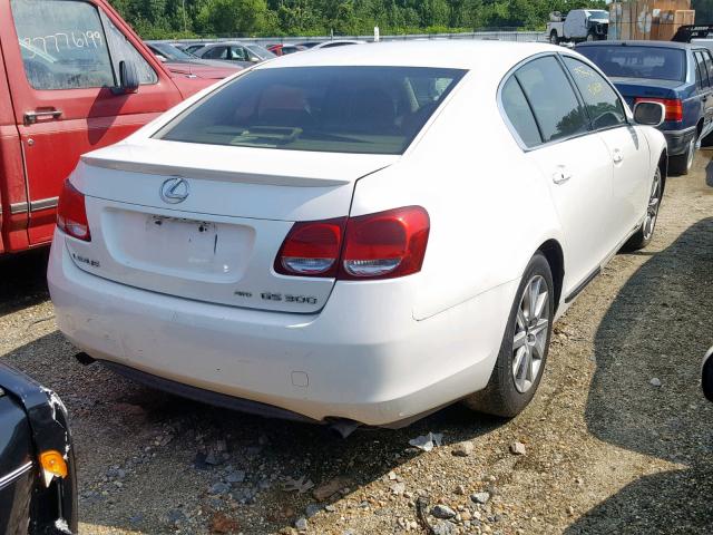 JTHCH96S660006010 - 2006 LEXUS GS 300 WHITE photo 4